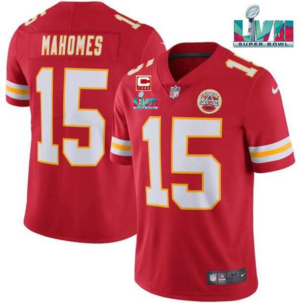 Men & Women & Youth Kansas City Chiefs #15 Patrick Mahomes Red Super Bowl LVII Patch And 4-star C Patch Vapor Untouchable Limited Stitched Jersey,We sell and wholesale Men & Women & Youth Kansas City Chiefs #15 Patrick Mahomes Red Super Bowl LVII Patch And 4-star C Patch Vapor Untouchable Limited Stitched Jersey on line form chian!